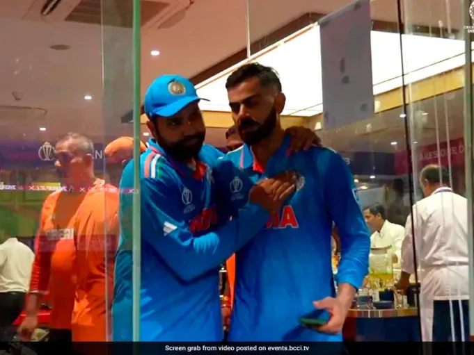 Virat Kohli and Rohit Sharma in Team India's dressing room