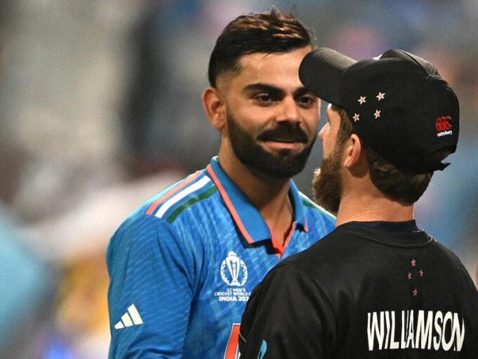 Virat Kohli and Kane Williamson during India vs New Zealand semi-final