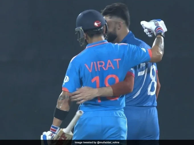 Cricket World Cup: Virat Kohli with Naveen Ul Haq